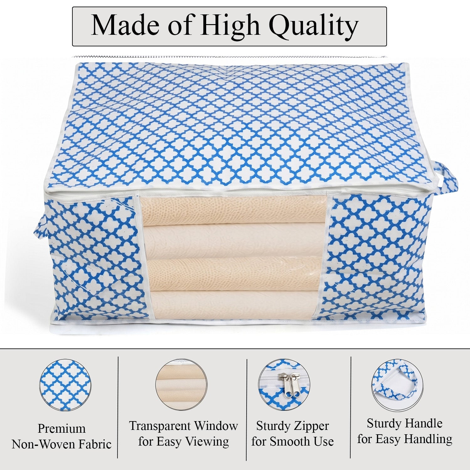 Patterned Storage Box (Size 60x30x45 cm) - Purple_8420256_2