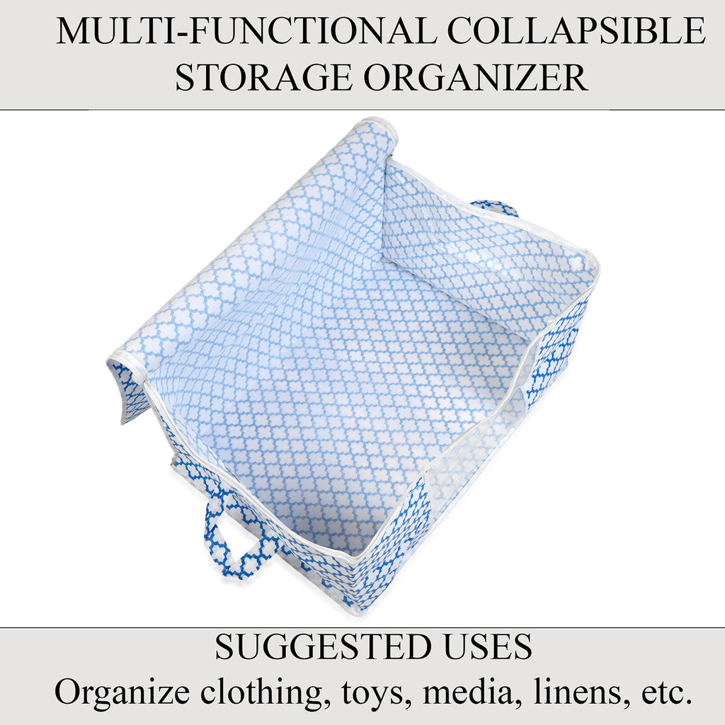 Patterned Storage Box (Size 60x30x45 cm) - Purple_8420256_5