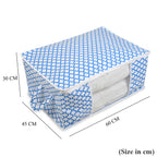 Patterned Storage Box (Size 60x30x45 cm) - Purple_8420256_7