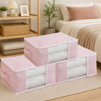 Patterned Storage Box (Size 60x30x45 cm) - Pink_8420257_1