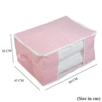 Patterned Storage Box (Size 60x30x45 cm) - Pink_8420257_7