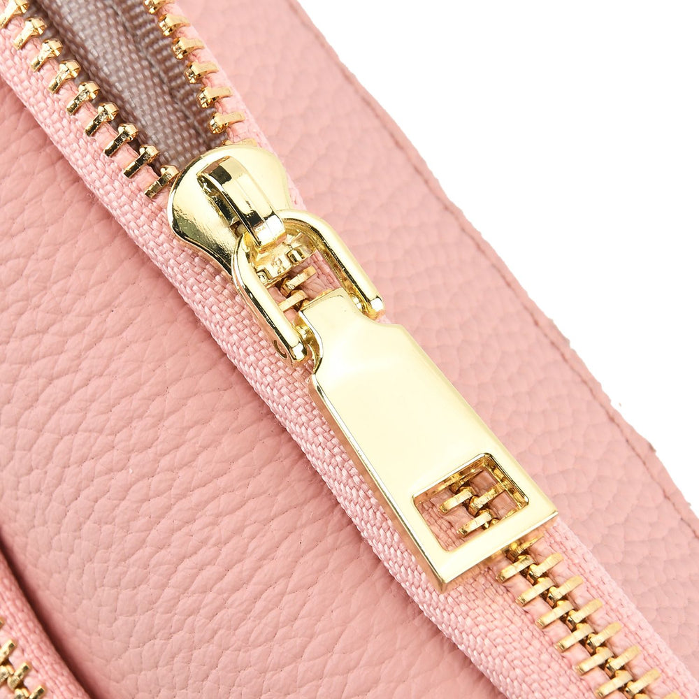 100% Genuine Leather Designer Minimalist Sling Shoulder Bag -  Pink_8420491_7