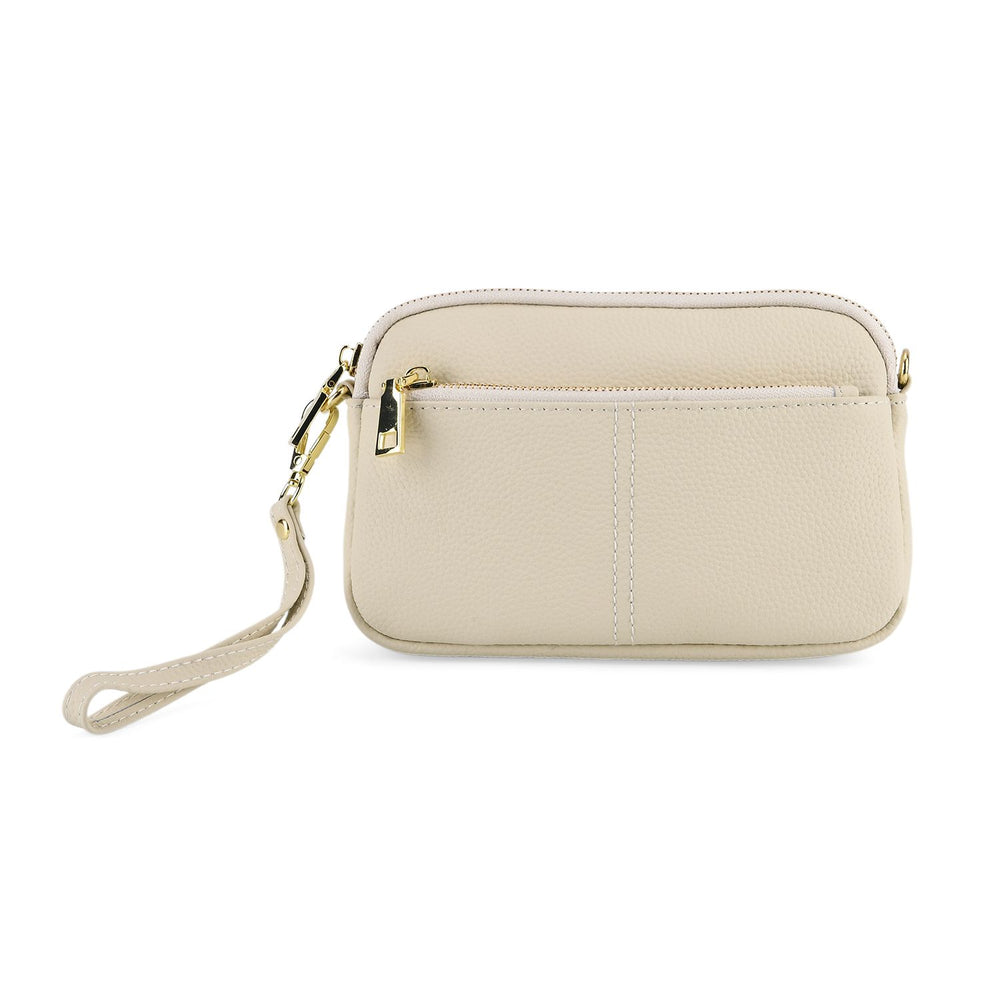 100% Genuine Leather Designer Minimalist Sling Shoulder Bag -  Ivory_8420492_5