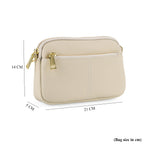100% Genuine Leather Designer Minimalist Sling Shoulder Bag -  Ivory_8420492_8