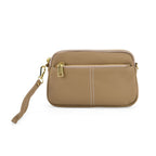100% Genuine Leather Designer Minimalist Sling Shoulder Bag - Grey_8420509_5