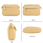 100% Genuine Leather Designer Minimalist Sling Shoulder Bag - Yellow_8420511_4