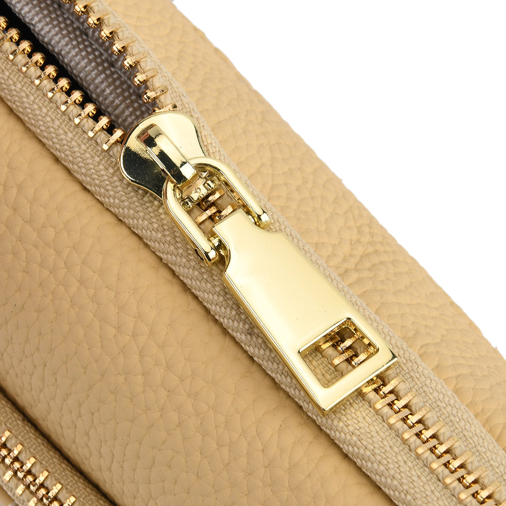100% Genuine Leather Designer Minimalist Sling Shoulder Bag - Yellow_8420511_7