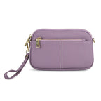 100% Genuine Leather Designer Minimalist Sling Shoulder Bag - Purple_8420512_5