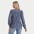 & Maisi Printed Top (Size - Large) - Blue_8420789_1