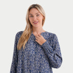 & Maisi Printed Top (Size - Large) - Blue_8420789_4