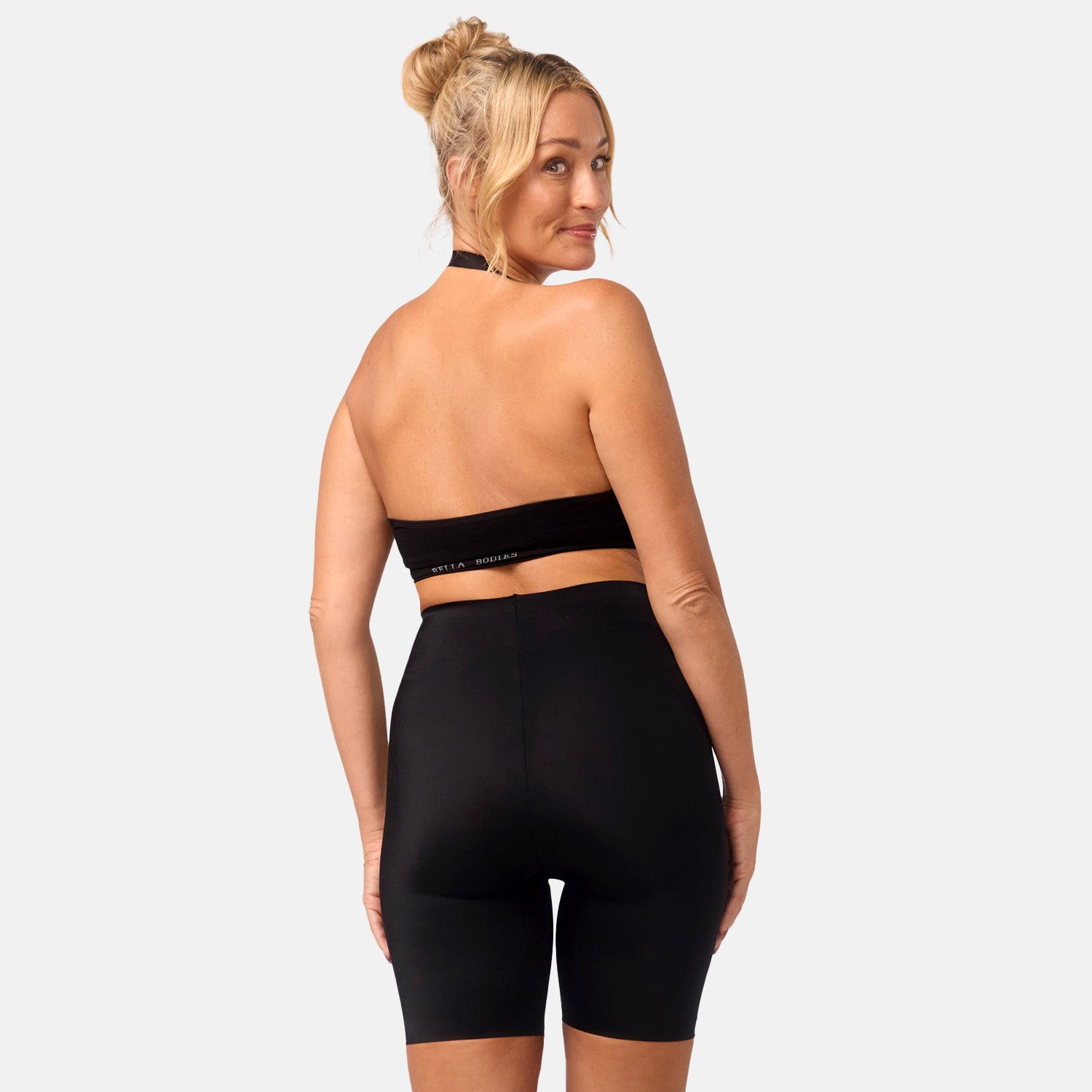 Bella Bodies Curve Control High-Waisted Seamless Sculpting Shorts (Size M) - Taupe