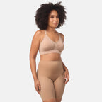 Bella Bodies Curve Control High-Waisted Seamless Sculpting Shorts (Size S) - Taupe_8421005_1