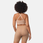 Bella Bodies Curve Control High-Waisted Seamless Sculpting Shorts (Size M) - Taupe