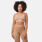 Bella Bodies Curve Control High-Waisted Seamless Sculpting Shorts (Size M) - Taupe
