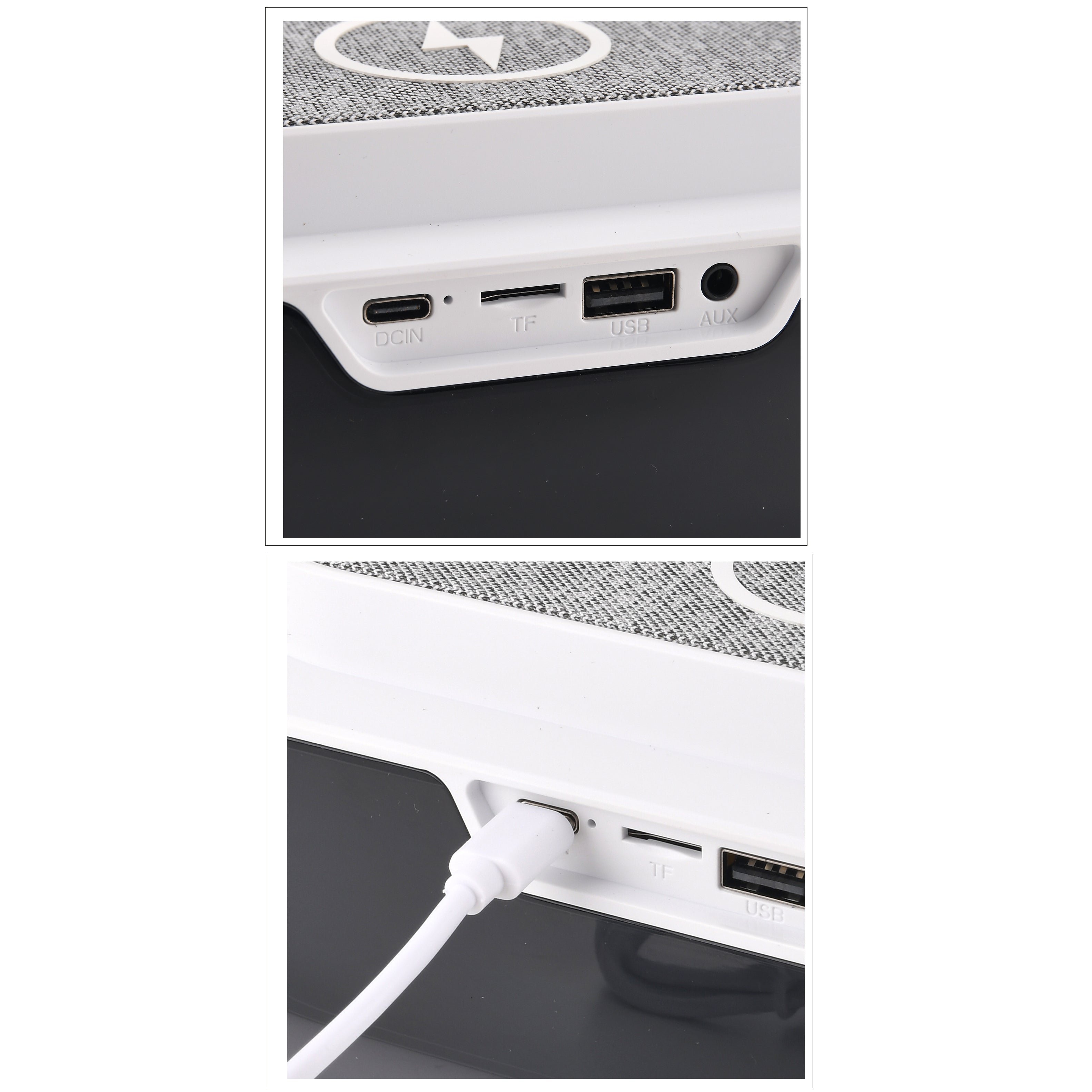 Bluetooth Speaker (Size 24x9 cm) - White_8421215_6