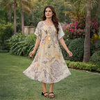 & Maisi Printed Dress (Size - One Size) - Yellow_8421281_1