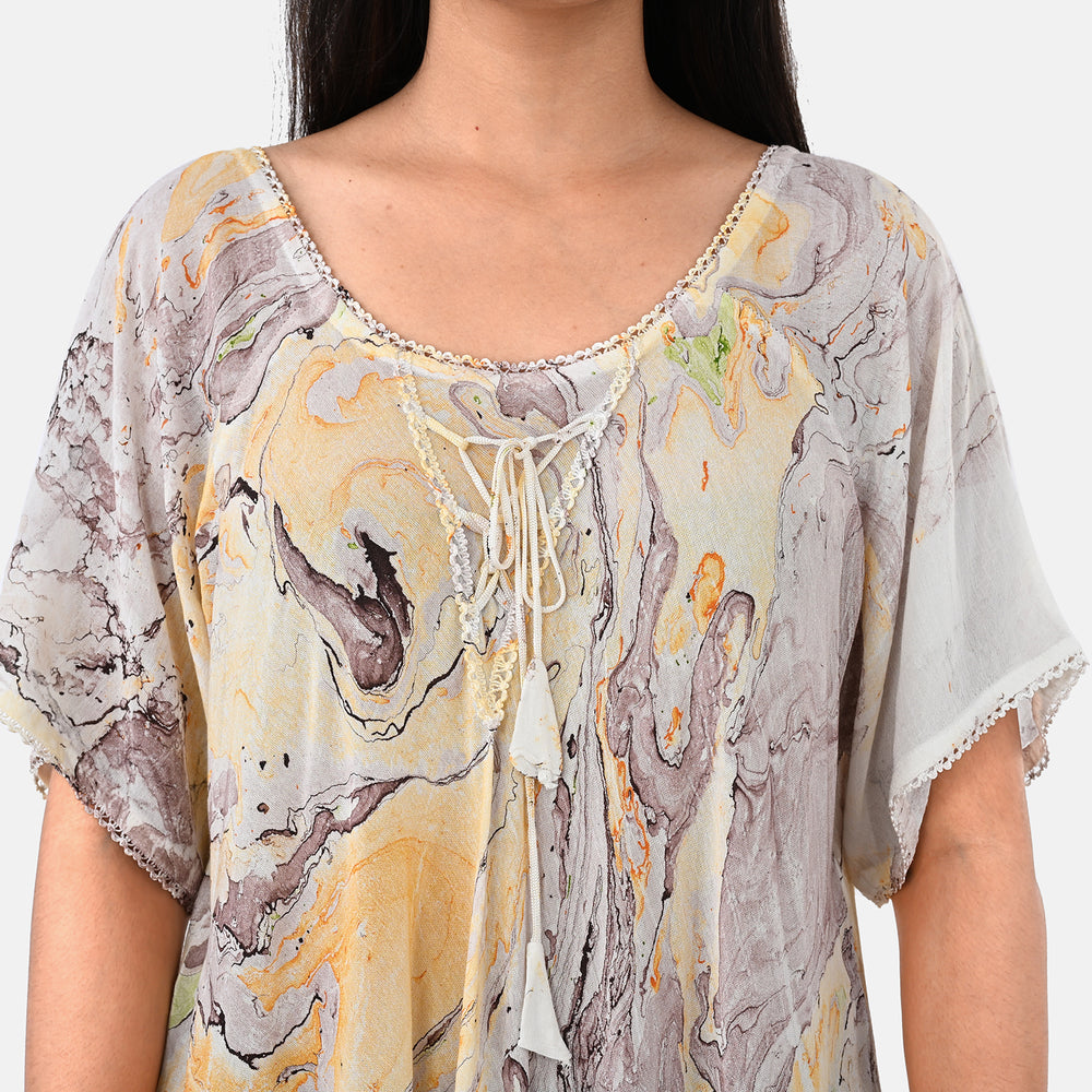 & Maisi Printed Dress (Size - One Size) - Yellow_8421281_6