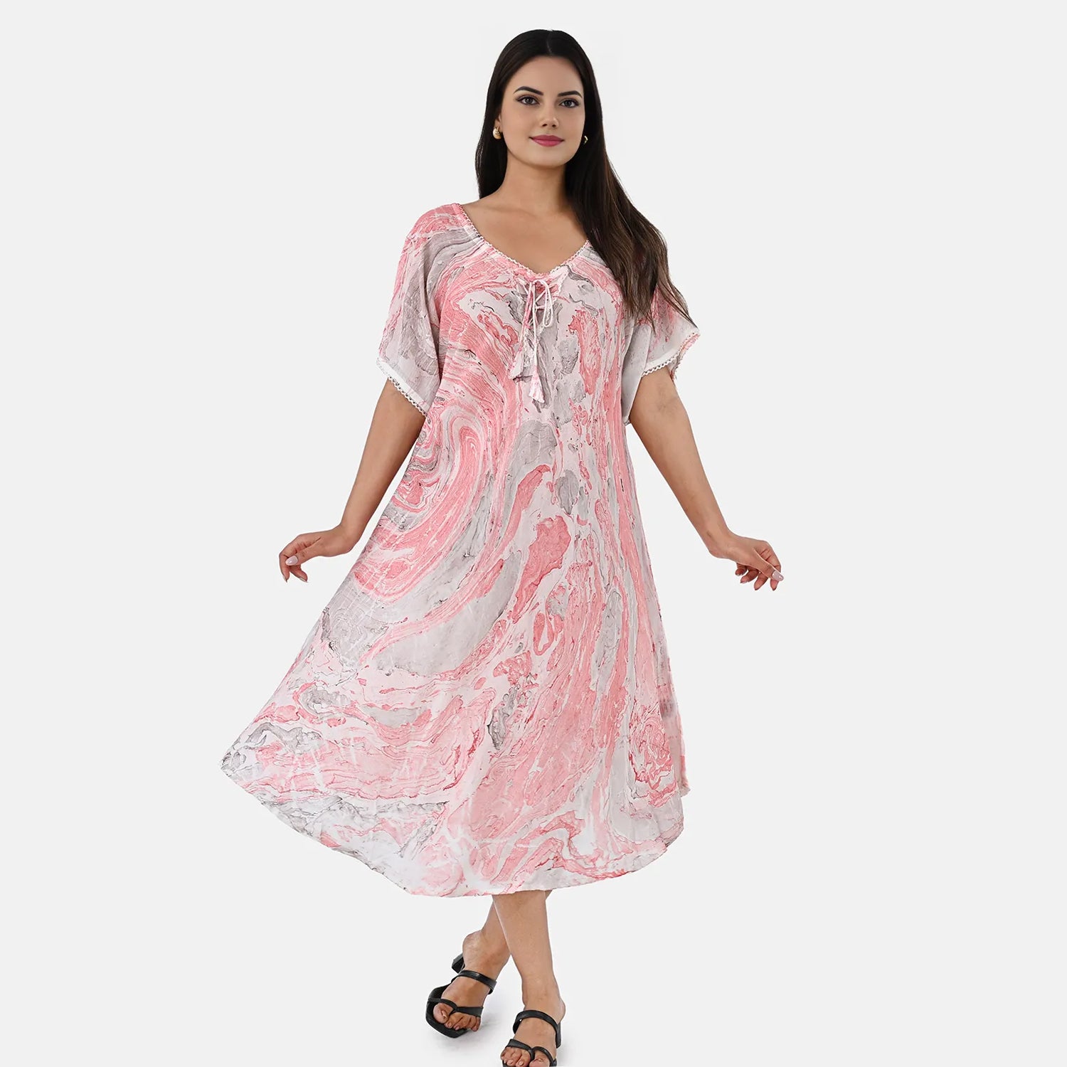 & Maisi Printed Dress (Size - One Size) - Pink_8421282