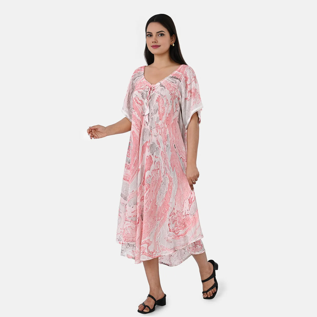 & Maisi Printed Dress (Size - One Size) - Pink_8421282_3