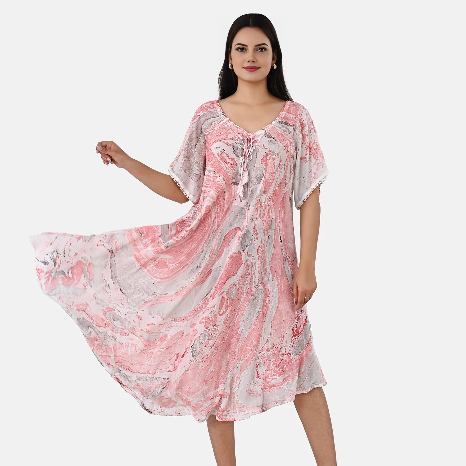& Maisi Printed Dress (Size - One Size) - Pink_8421282_4