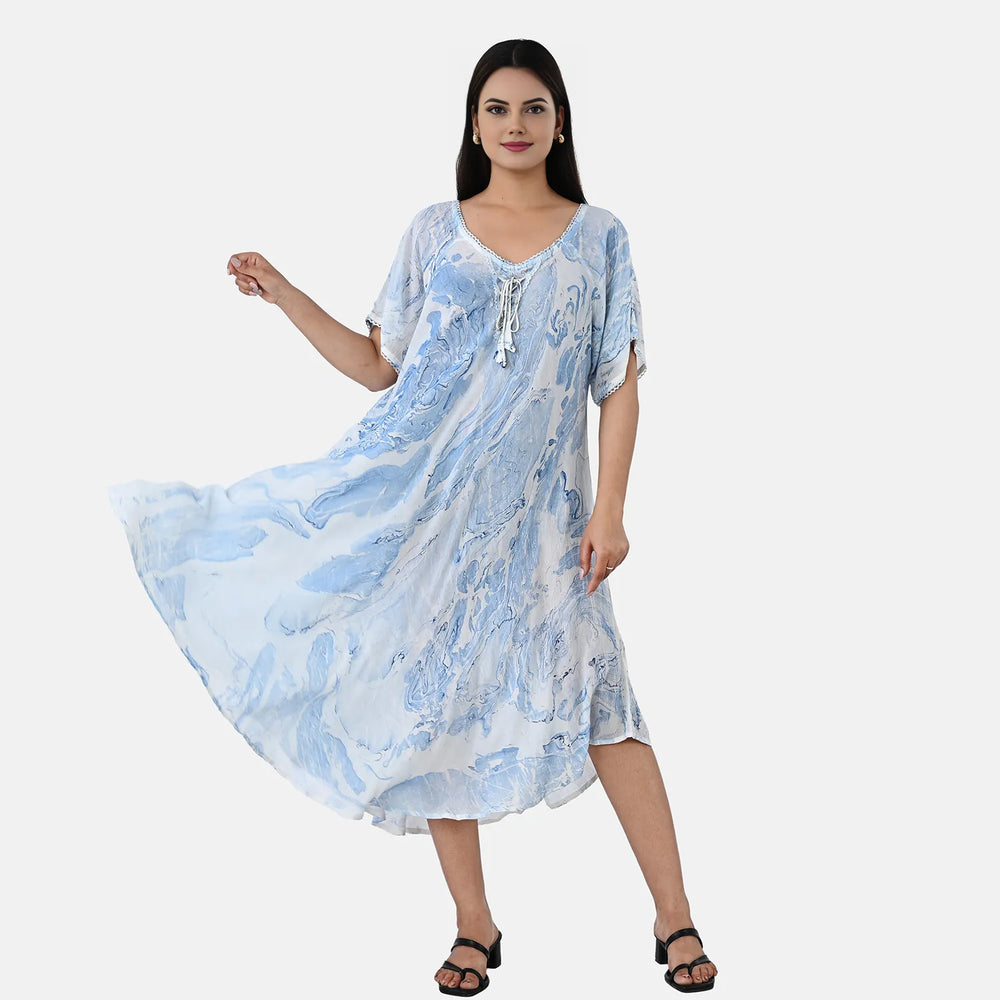 & Maisi Printed Dress (Size - One Size) - Blue_8421283