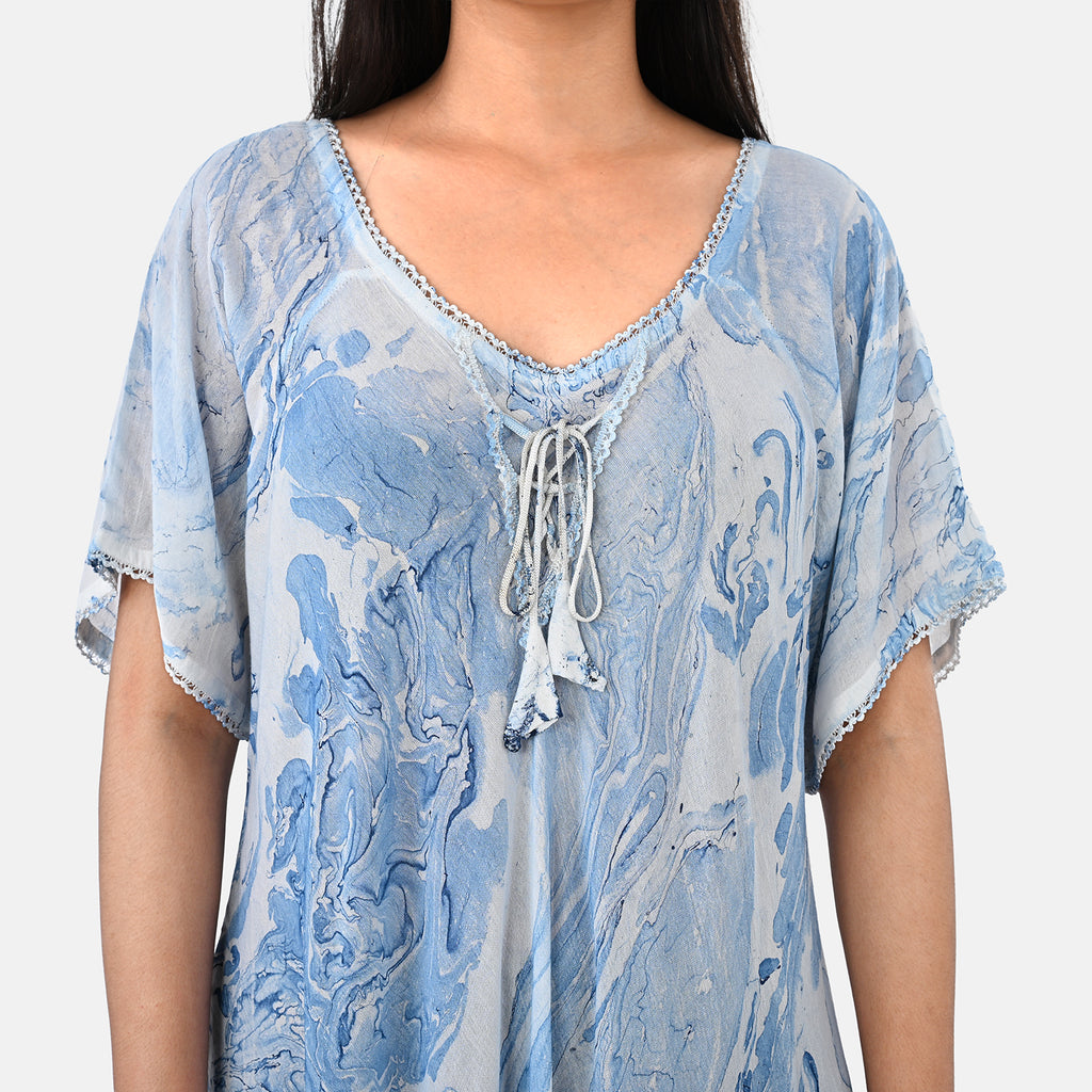 & Maisi Printed Dress (Size - One Size) - Blue_8421283_6