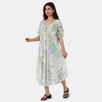 & Maisi Printed Dress (Size - One Size) - Green_8421284_3