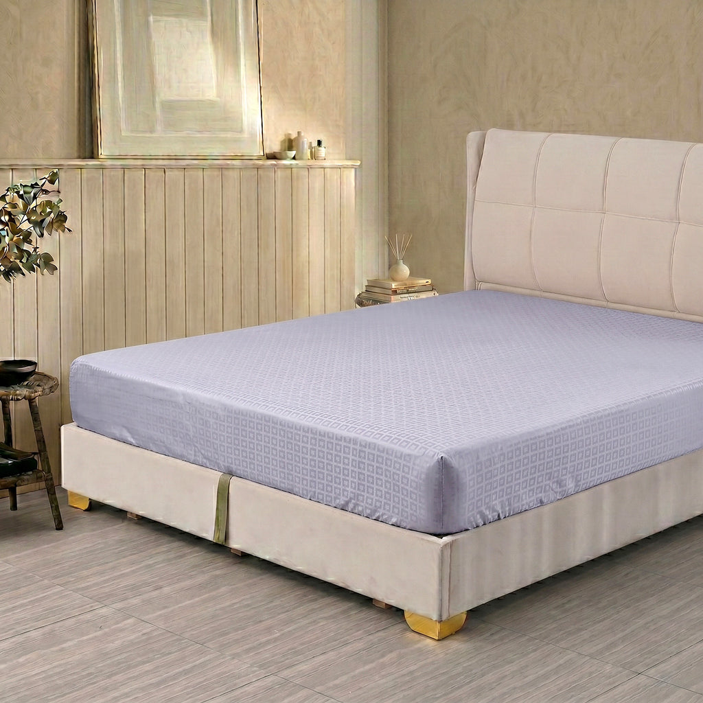 Bliss & Beyond Cotton Stripe Duvet Cover (Size 225x1 cm) - Silver Grey_8421605_4