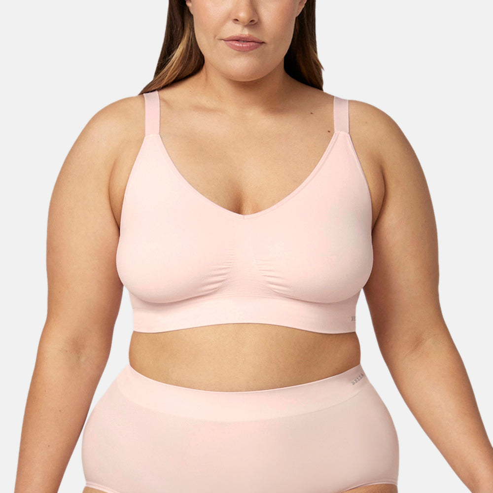 Bella Bodies Pack of 2 - Quick Dry Ultimate Travel Seamless Adjustable Bra (Size S) - Pink Champagne & Blue_8421650_2