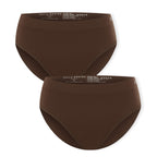 Bella Bodies Pack of 2 - Bamboo Seamless Bikini Brief (Size L) - Espresso_8421698