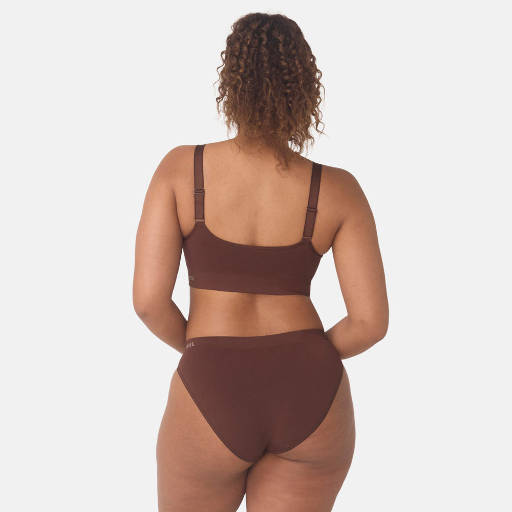 Bella Bodies Pack of 2 - Bamboo Seamless Bikini Brief (Size L) - Espresso_8421698_4