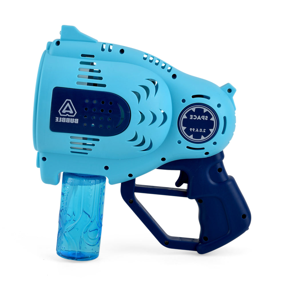 57-Hole Automatic Bubble Blaster - Blue Rechargeable Space Jet Machine with 3.7V Battery & 150ml Solution_8422001_2