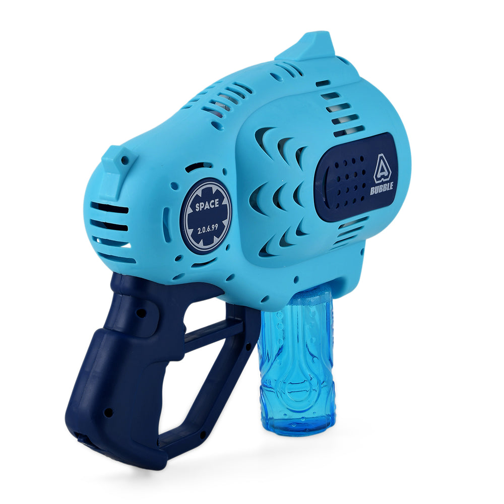 57-Hole Automatic Bubble Blaster - Blue Rechargeable Space Jet Machine with 3.7V Battery & 150ml Solution_8422001_3