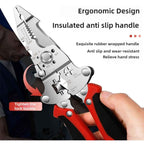 Professional Foldable Multi-Functional Wire Stripper & Cutter - Green