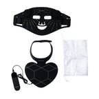 "Beauluxe 64pcs lights Facial mask with 7 colors + 73pcs light Neck mask with 7 colors- black wiith golden line                                                  wavelengths: 660nm+850nm+520nm+470nm_8427581
