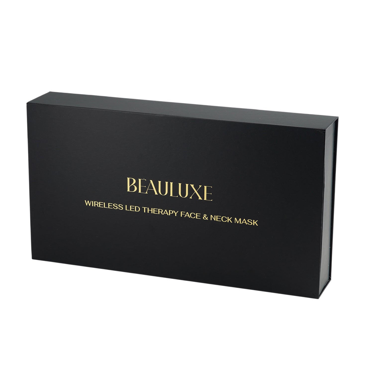 "Beauluxe 64pcs lights Facial mask with 7 colors + 73pcs light Neck mask with 7 colors- black wiith golden line                                                  wavelengths: 660nm+850nm+520nm+470nm_8427581_6