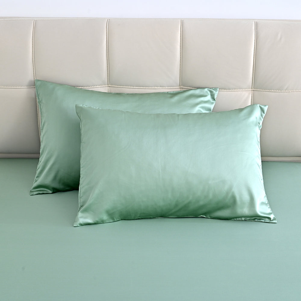 Bliss & Beyond Bamboo Fabric Patterned Sheet (Size 200x1 cm) - Sage Green_8429080_2