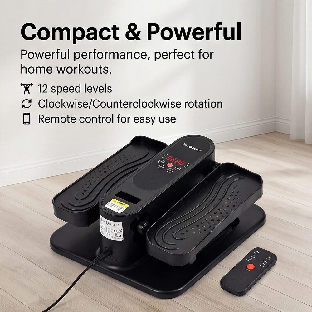 Bliss - Beyond Electric Mini Elliptical Trainer - 12-Speed Adjustable Leg Exerciser with Remote Control