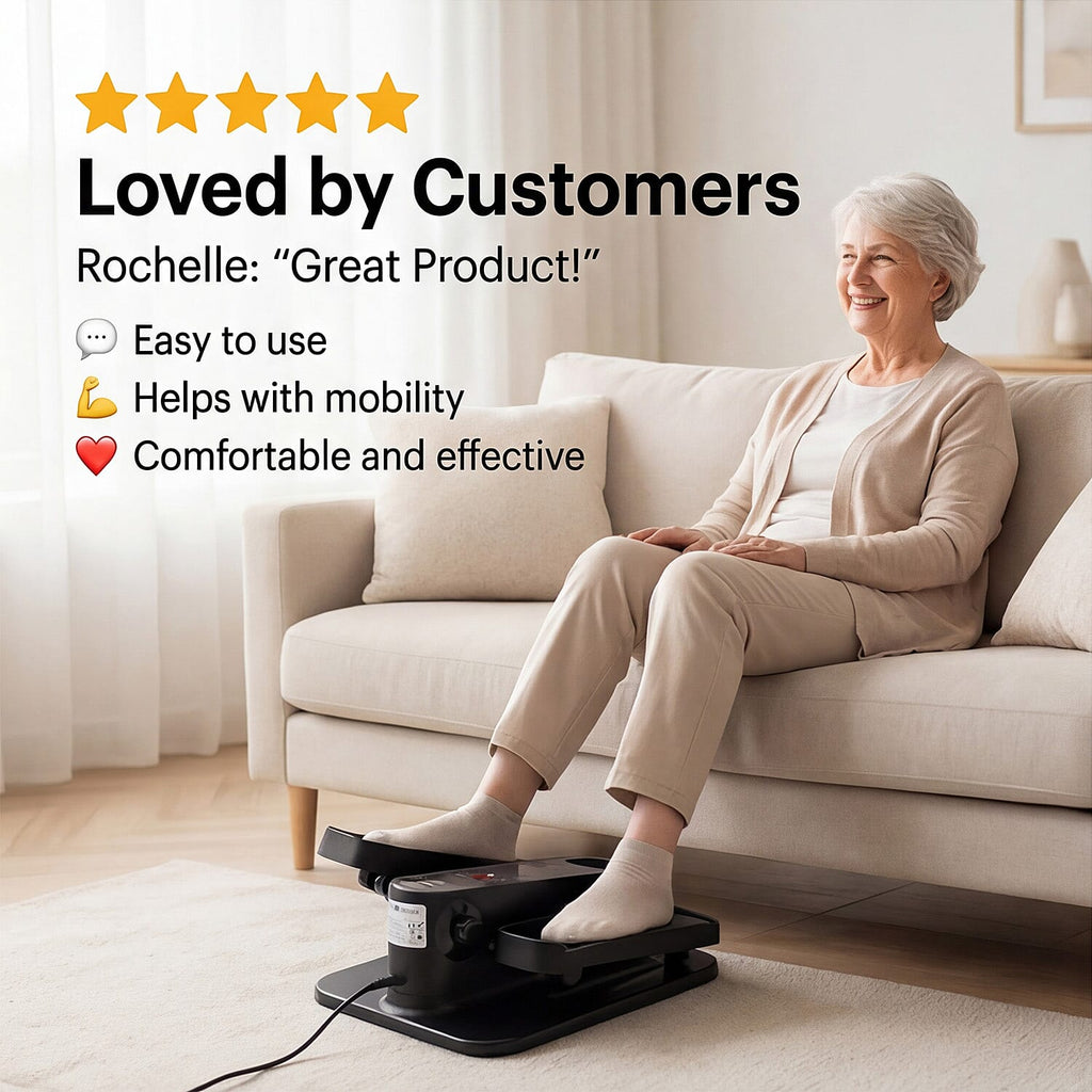 Bliss - Beyond Electric Mini Elliptical Trainer - 12-Speed Adjustable Leg Exerciser with Remote Control