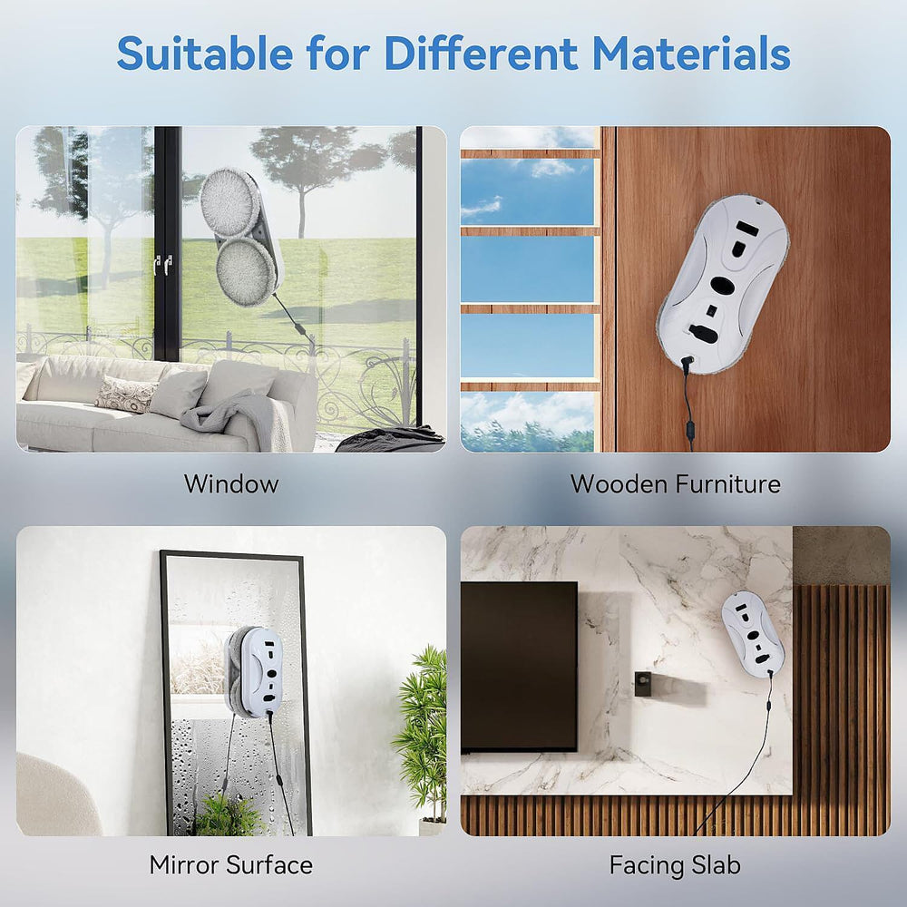 BY VERY POPULAR DEMAND - Automatic Smart Cleaning Robot Suitable for Various Surfaces windows, floor - Wood, Glass and Marble - 3 Modes Remote Controlled (includes battery)