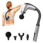 Electric Fascia Massager Body Relaxation Trigger Point Massage Device with 5 Interchangeable Heads - Grey