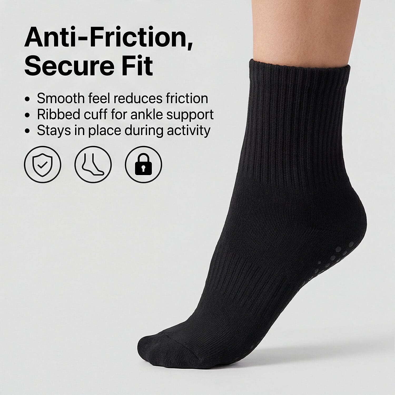 Socks (Size - One Size) - Black & Black