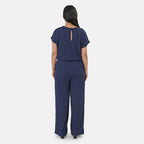 & Maisi Patterned Jumpsuit (Size - One Size) - Navy_8430842_2