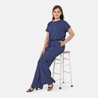& Maisi Patterned Jumpsuit (Size - One Size) - Navy_8430842_3