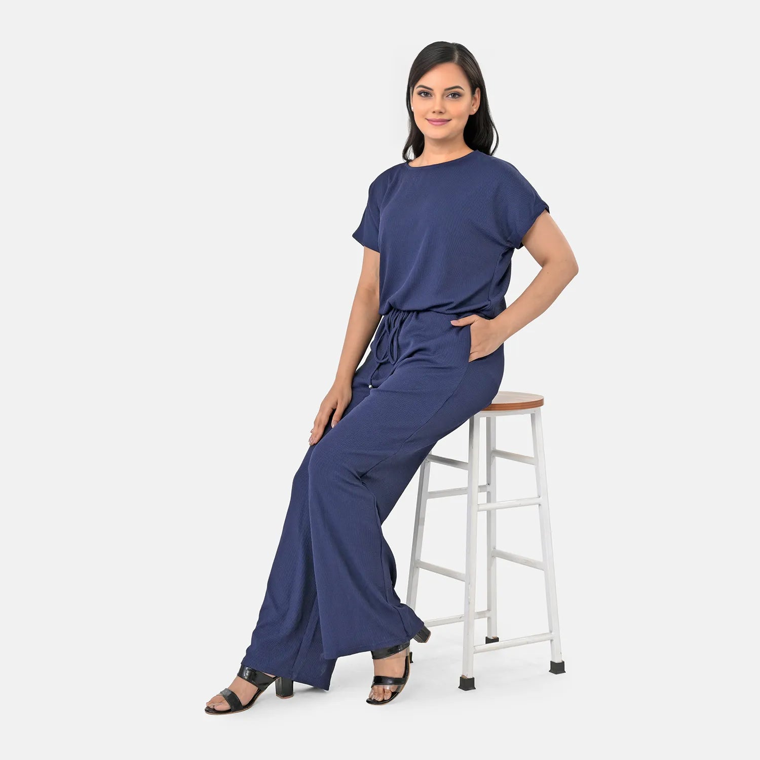 & Maisi Patterned Jumpsuit (Size - One Size) - Navy_8430842_3