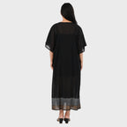 & Maisi Cotton Embroidery Kaftan (Size - One Size) - Black_8430989_2