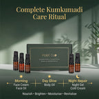 Pure Glo Discovery Set Of 5 Kumkumadi Gift Face Cream, Cold Cream, Night Gel, Body Oil - Face Oil - 5ml Each