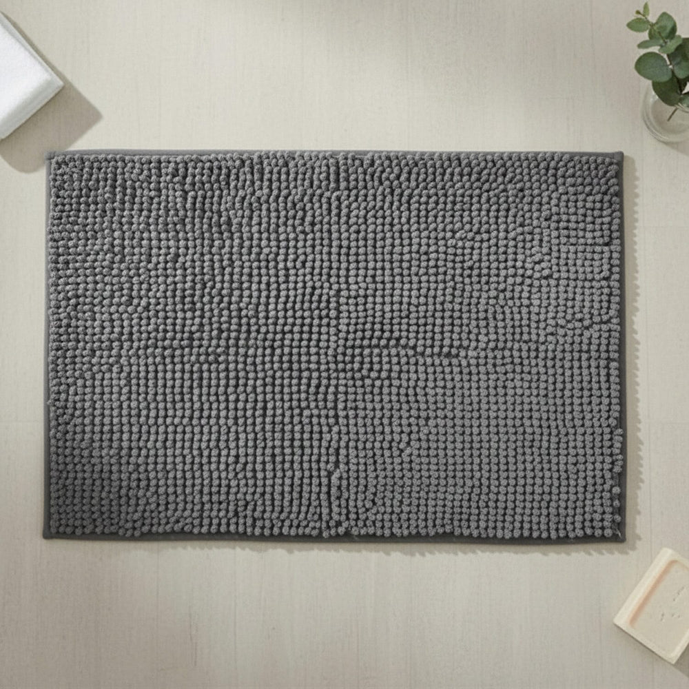 Ultra-Absorbent Noodle Bathmat (60 x 40 cm) - Grey