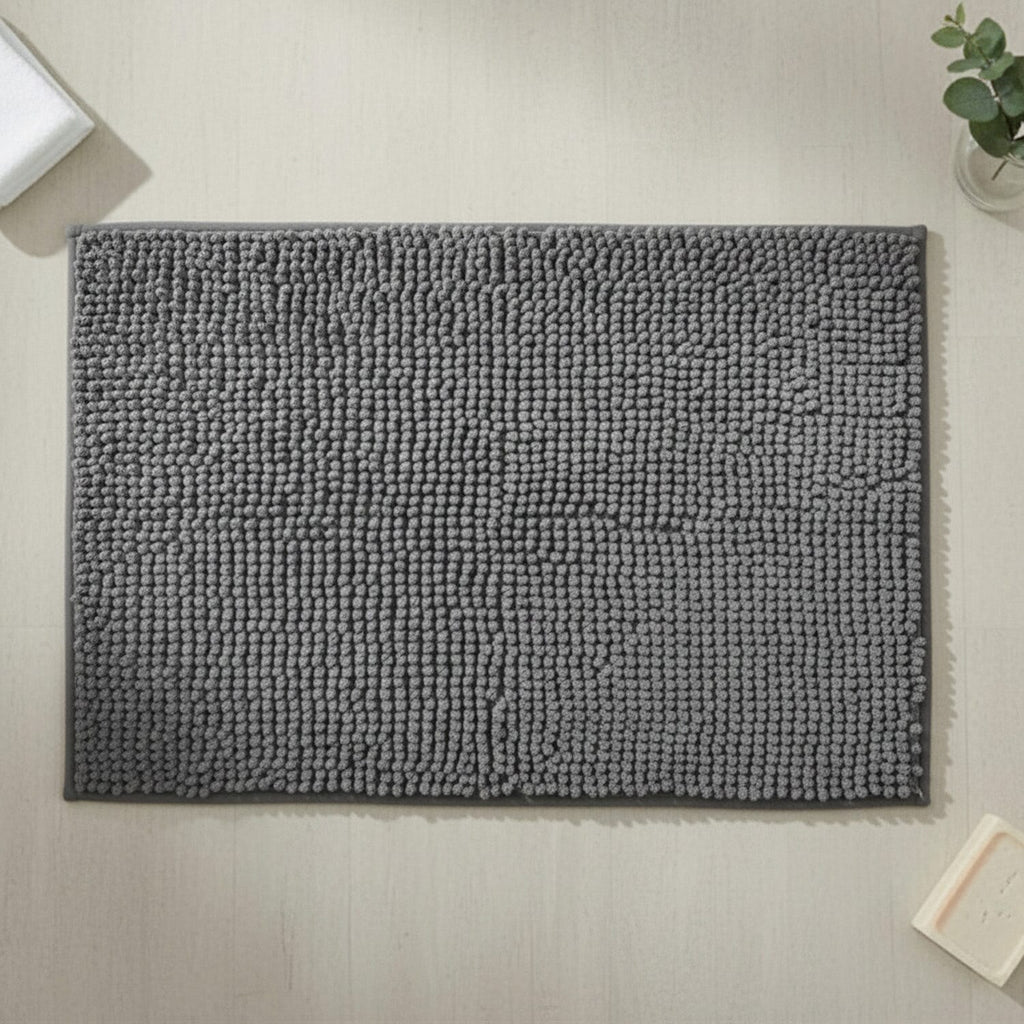 Ultra-Absorbent Noodle Bathmat (60 x 40 cm) - Grey