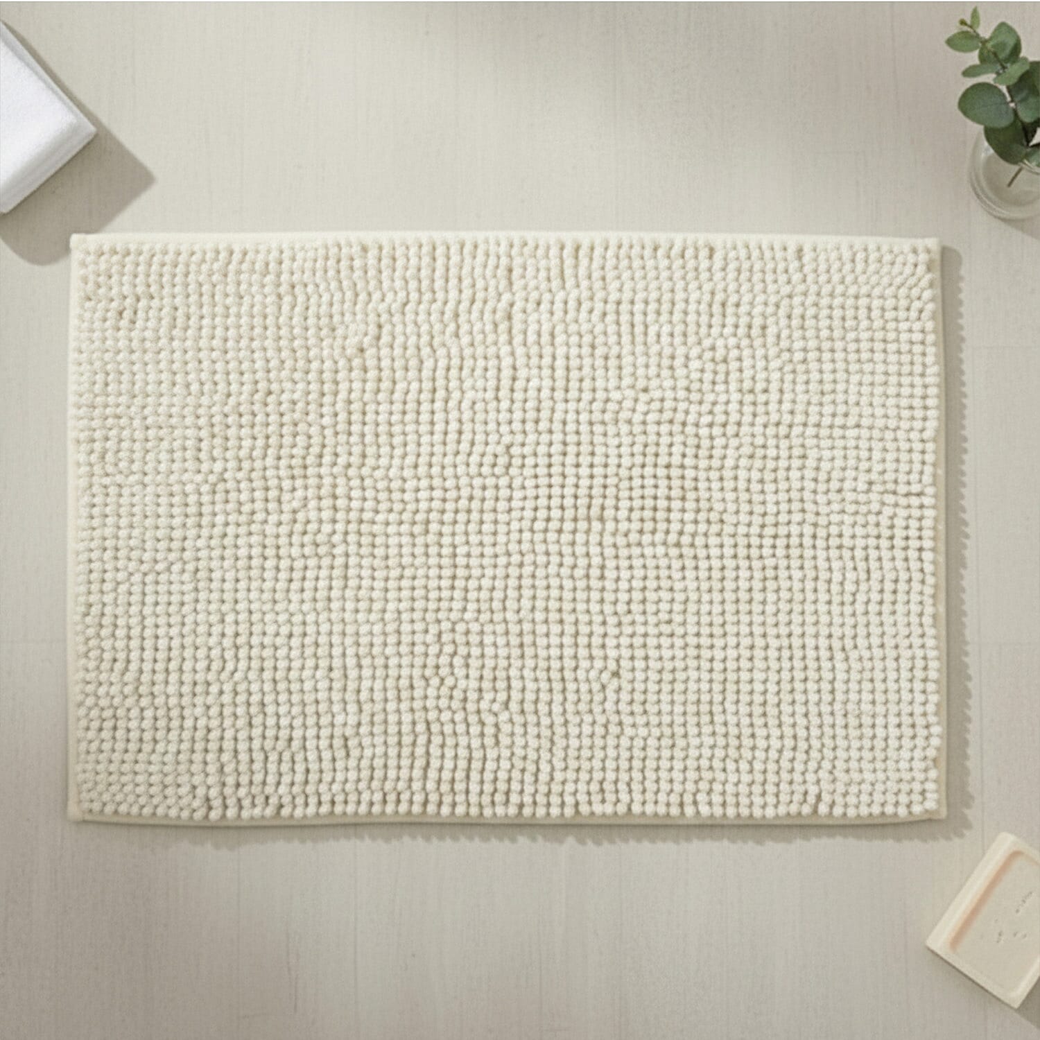 Ultra-Absorbent Noodle Bathmat (60 x 40 cm) - Beige
